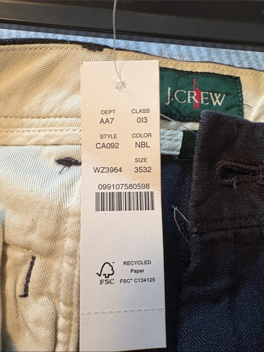 J. Crew Navy Chinos - Straight Leg Casual Pants